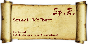 Sztari Róbert névjegykártya